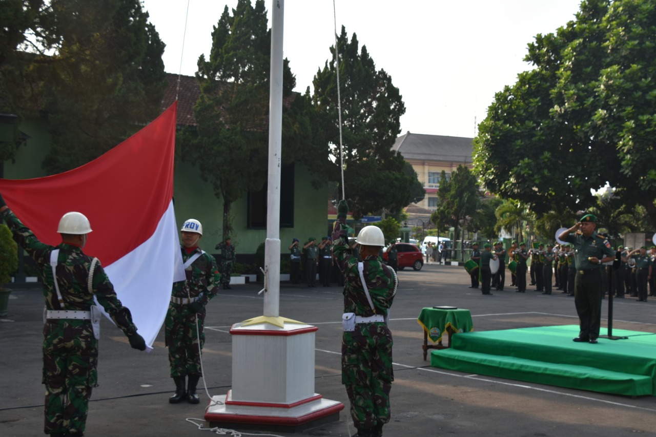 Korem Laksanakan  upacara minggu pertama bulan Desember
